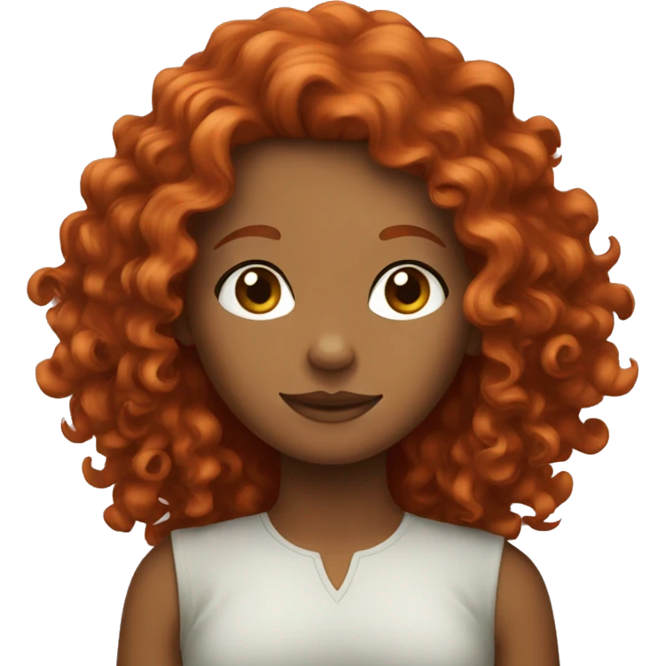 Redheaded curly hair girl emoji