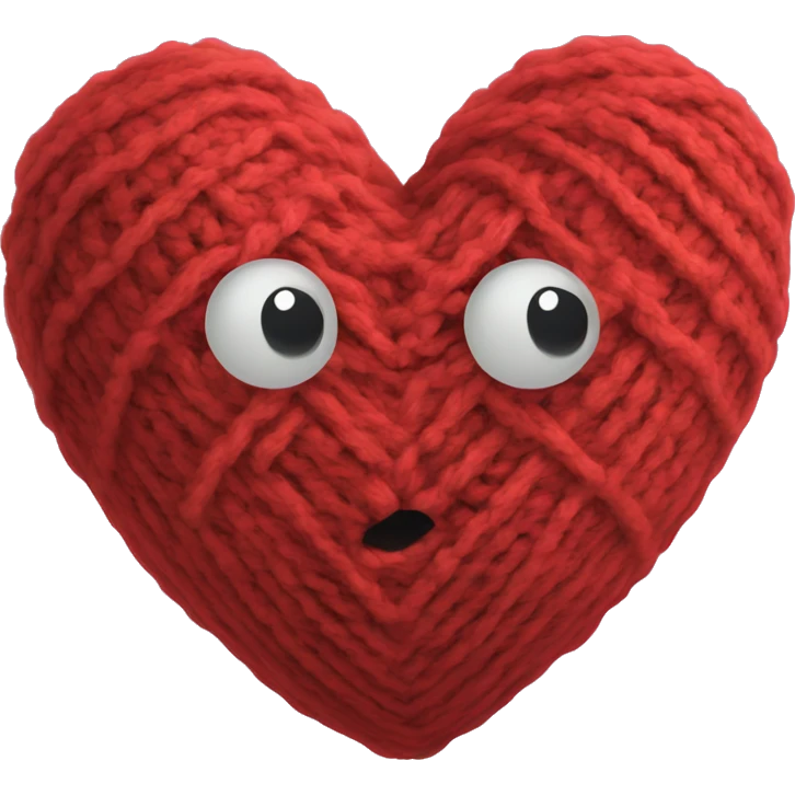 knitted heart emoji