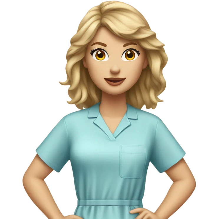 Taylor swift wearing scrub suit emoji