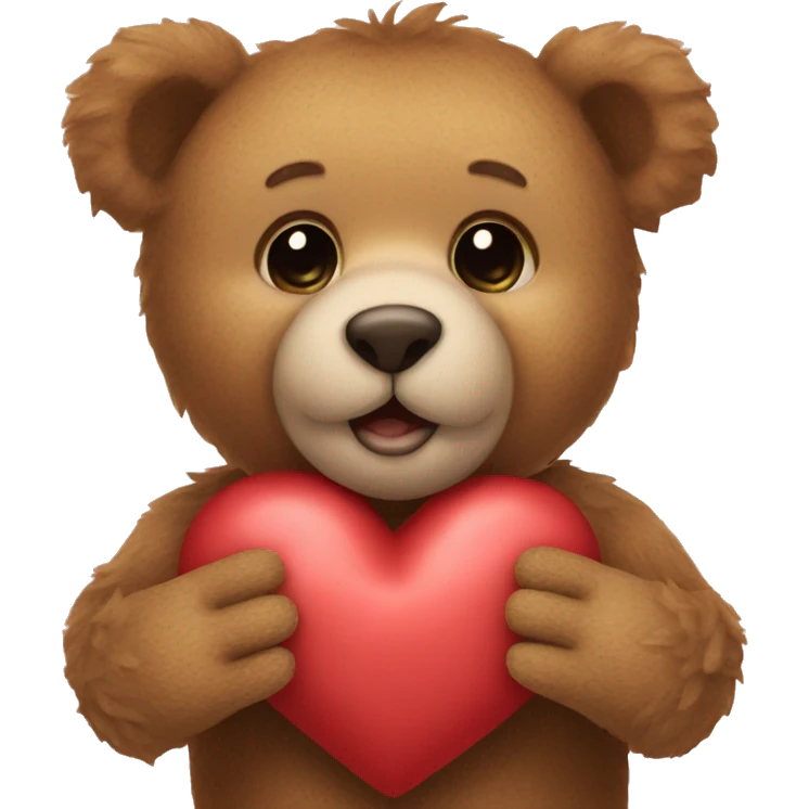  Teddy bear with a heart in the hands emoji