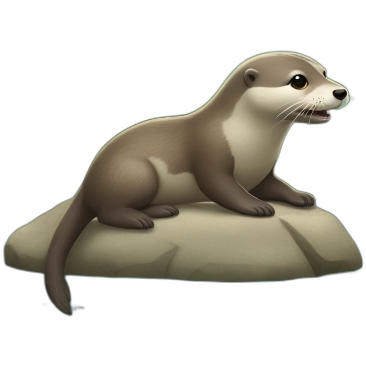 Loutre Sur un chien emoji