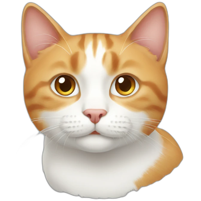 White and ginger cat emoji