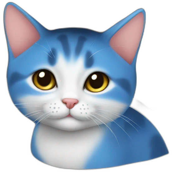 gato-azul-tres-patas-dos-colas-gorro-frigio emoji