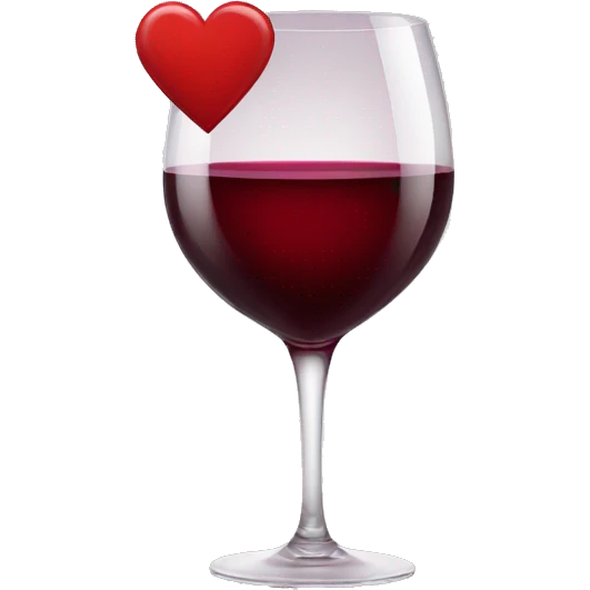 Red wine heart emoji