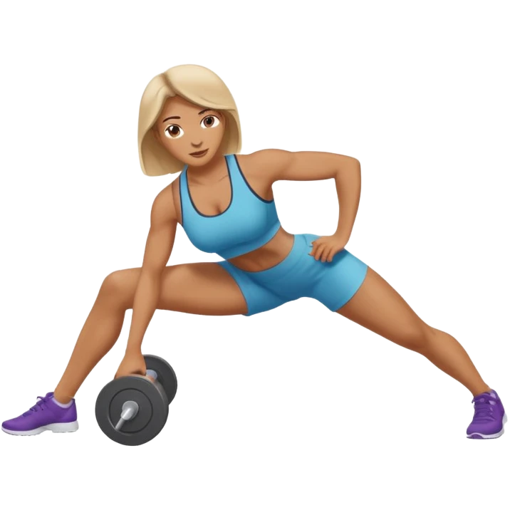 female doing hamstring curl exercise emoji