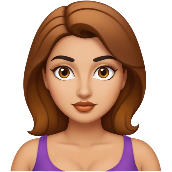 Curvy, Pretty woman, thick eyebrows  emoji