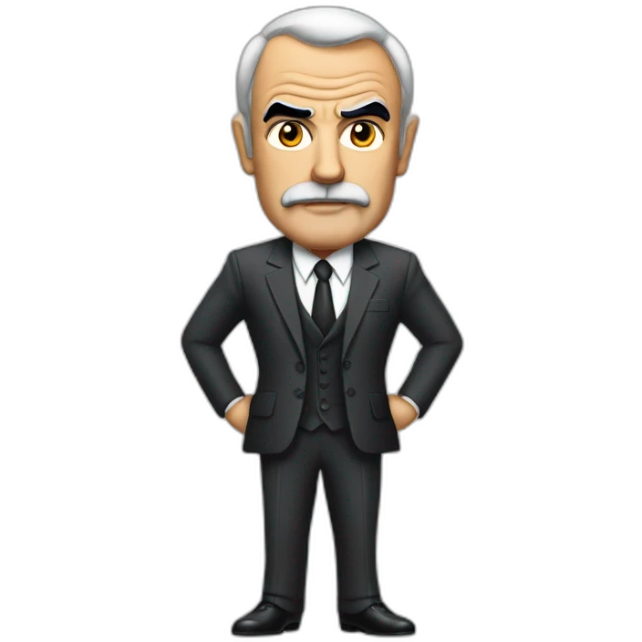 sean connery serious cartoon wearing suit emoji
