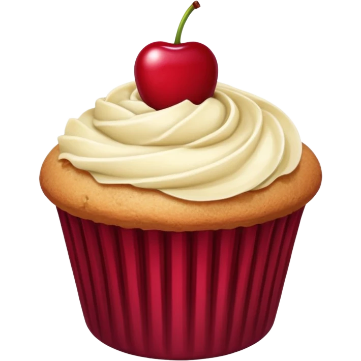 burgundy vanilla muffin cherry on top emoji