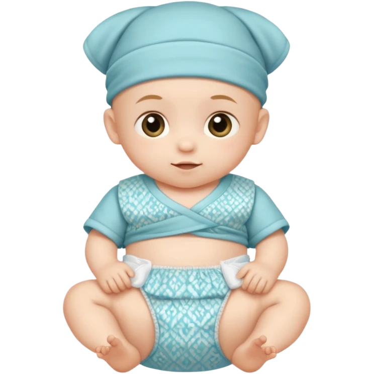 traditional cloth with diaper emoji