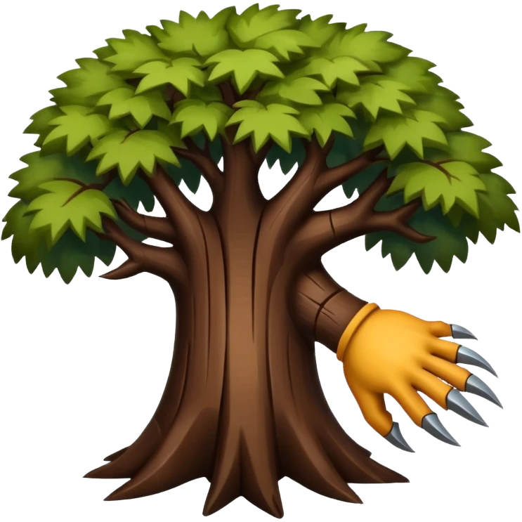 claw on tree  emoji
