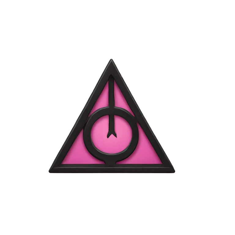 Pink Deathly hallows emoji