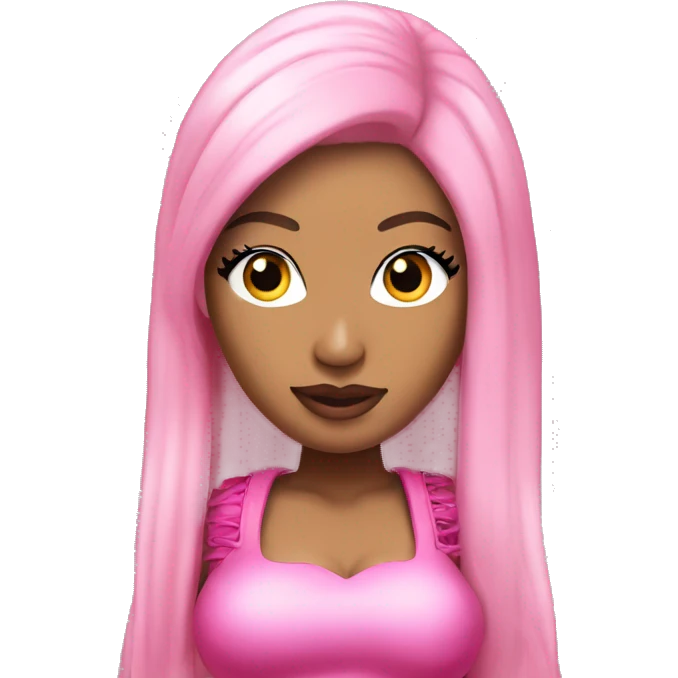 nicki minaj in pink cute outfit emoji