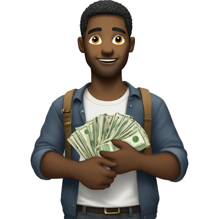 MAN WITH Rupies MONEY IN HAND  emoji