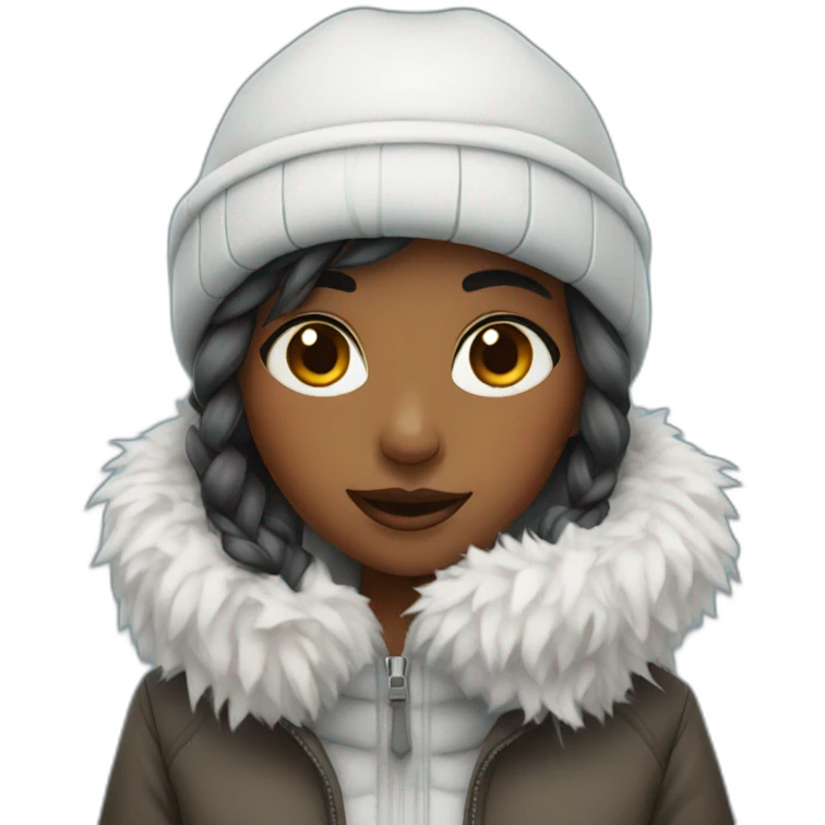 winter girl emoji