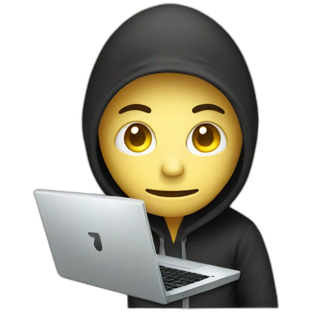 Hacker with laptop emoji