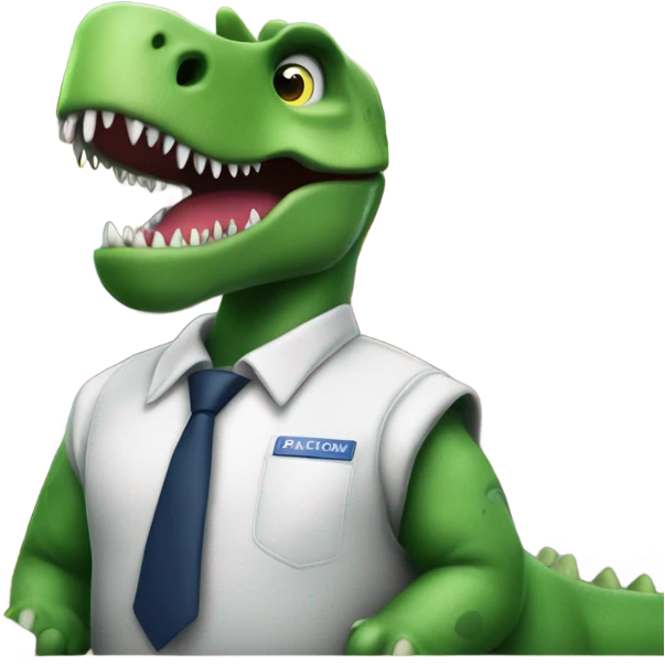 dinosaur clerk emoji