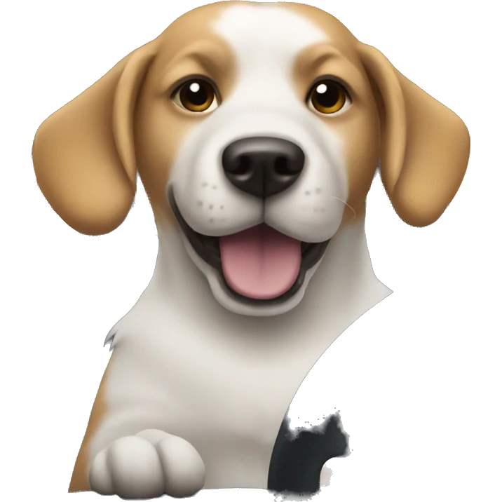 A dog driving a car emoji