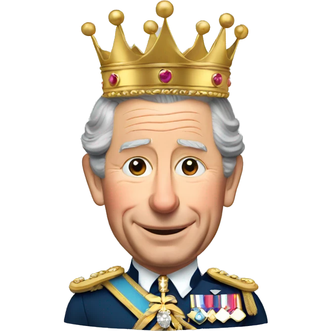 Prince Charles with crown emoji