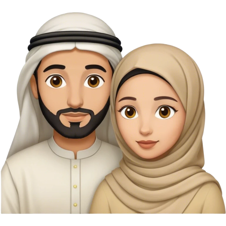 Arab feature couple with soft life aesthetic  emoji