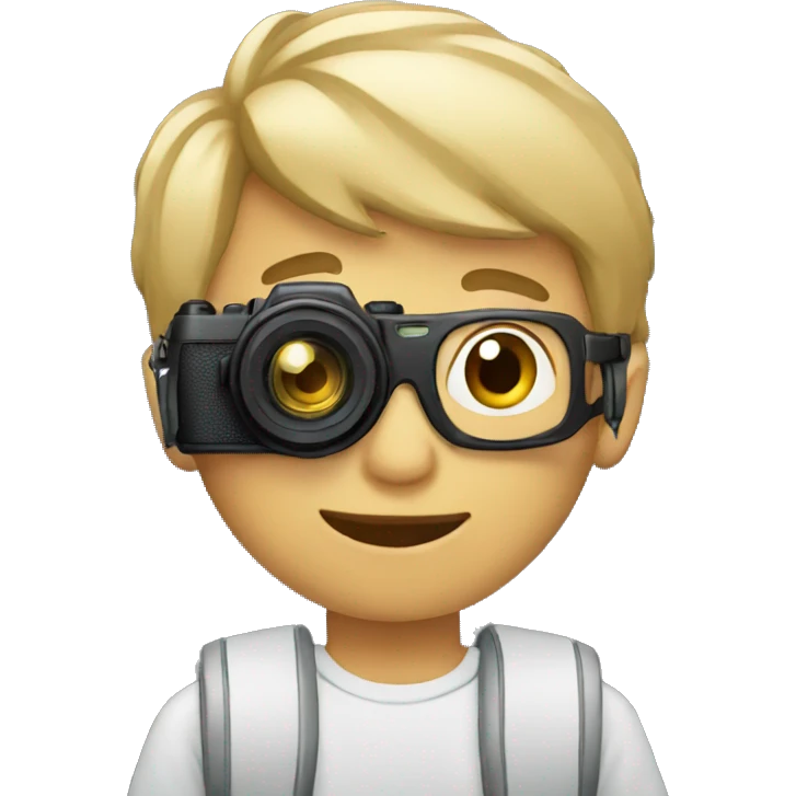a boy with camera  emoji