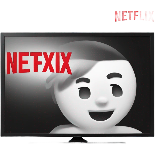 Tv with Netflix emoji
