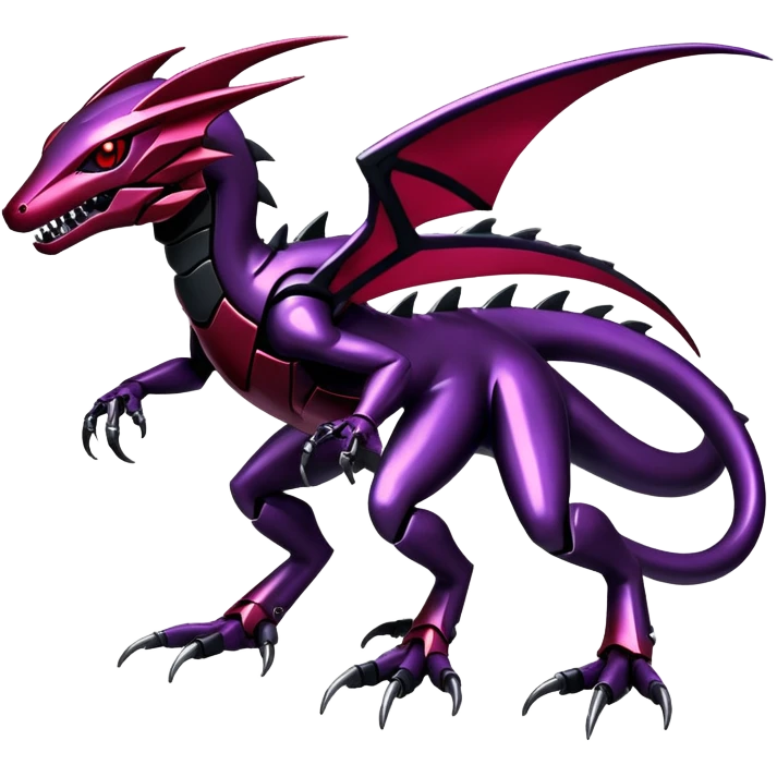 Shiny Gothic Edgy epic Salandit-Genesect-Miraidon-Fakémon-hybrid-creature (full body)  emoji