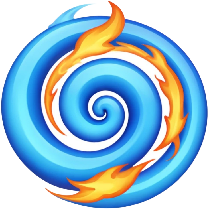 Bleu flame emoji
