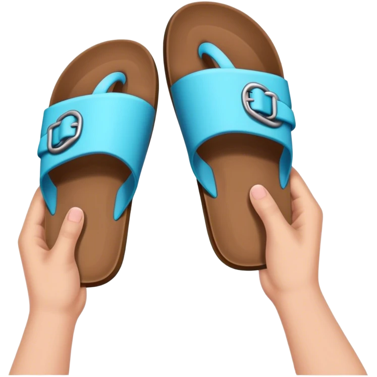 Holding a jandal  emoji