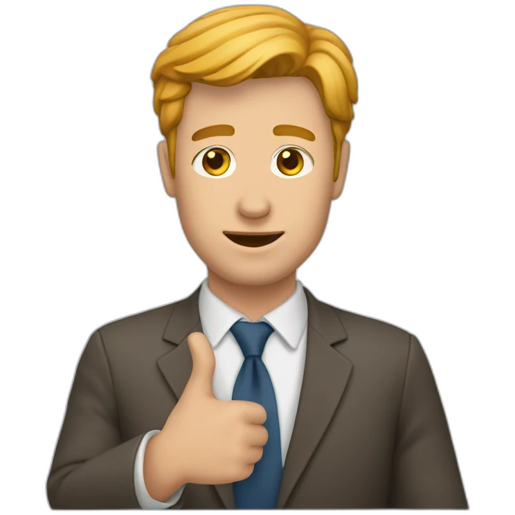 Un homme qui lève la main a 75 degrés  emoji