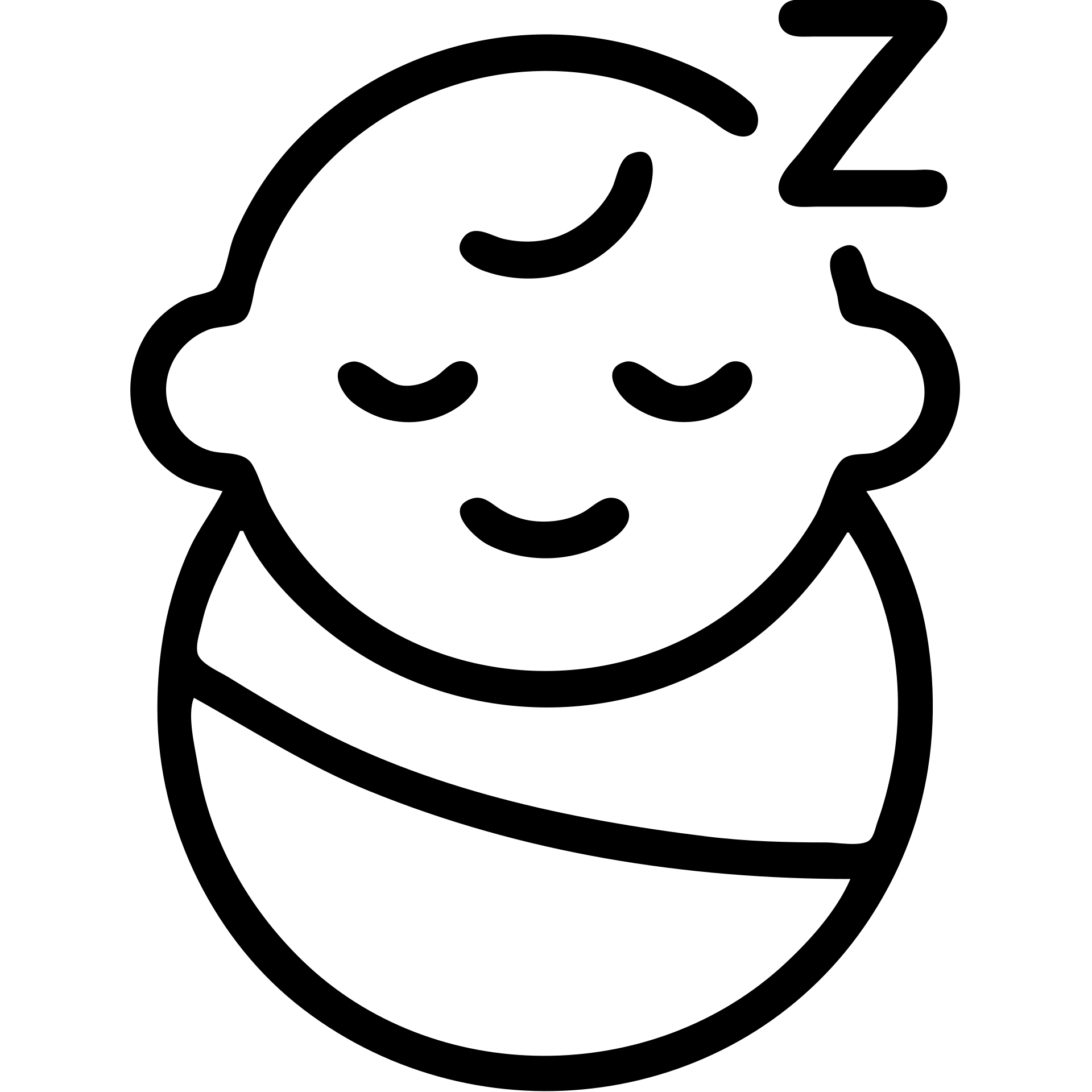 a baby sleeping, simple icon, minimal details emoji