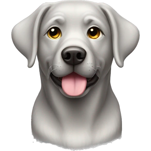 silver lab dog high  emoji