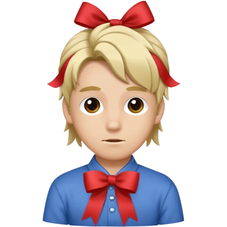 Caseoh but with with a ribbon on his hair emoji