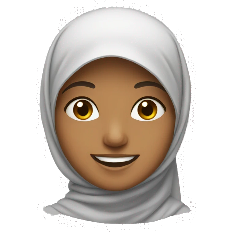 muslim girl smiling emoji