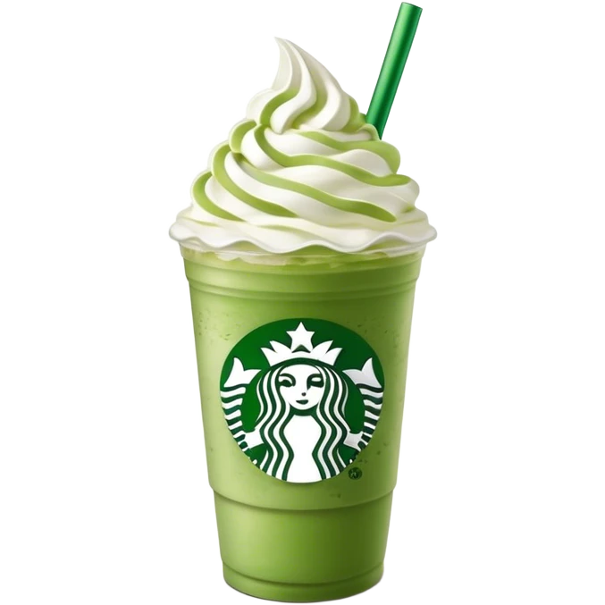 Starbucks green matcha Frappuccino emoji