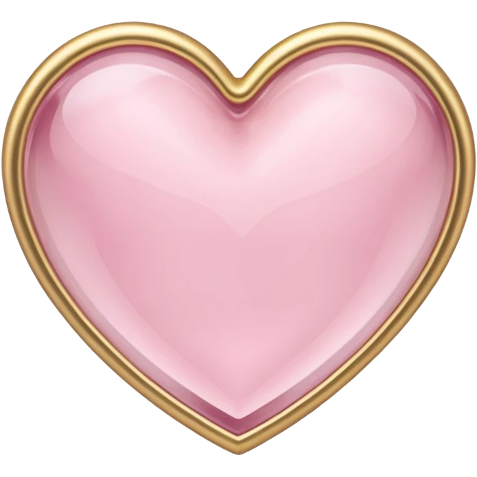 Crystal Pastel Golden Heart 3D emoji