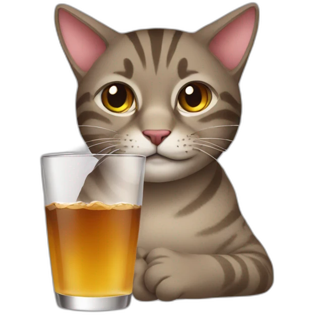 drinking cat emoji