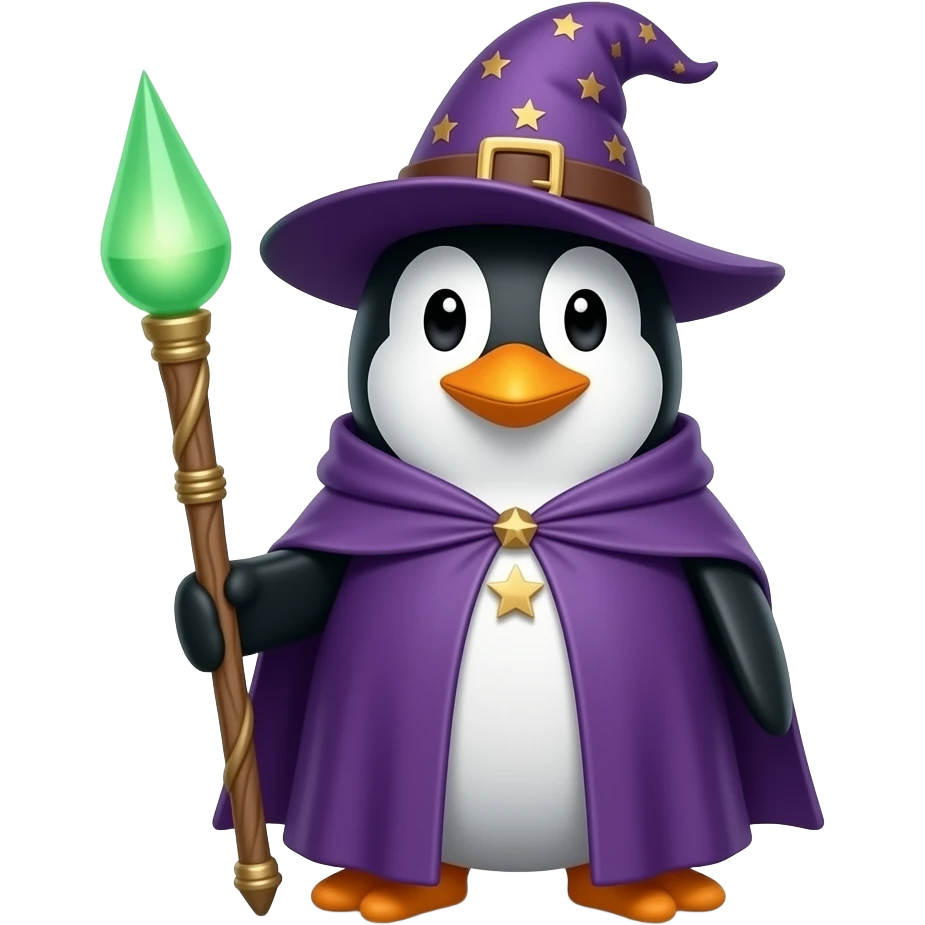 Penguin Wizard emoji