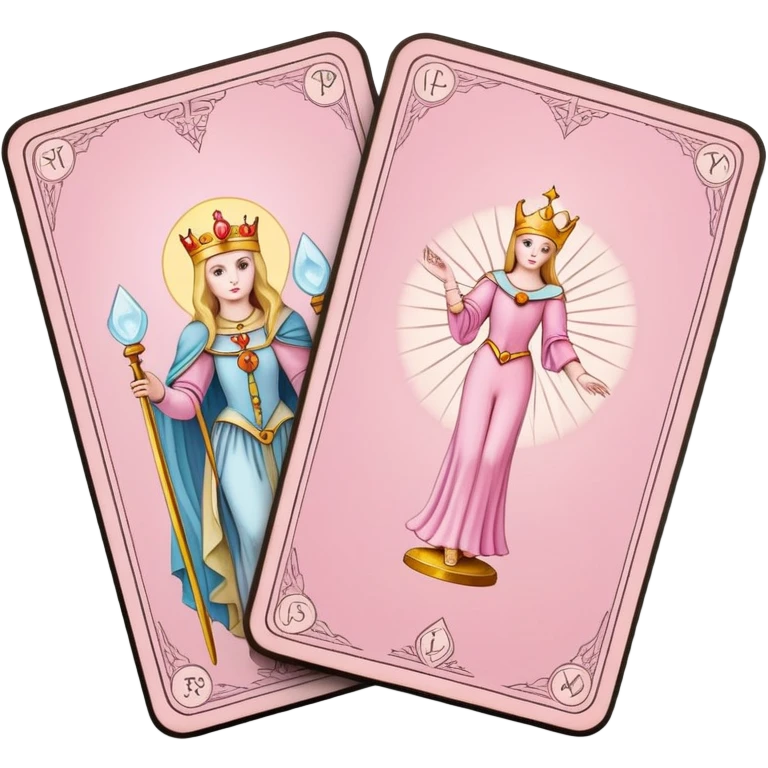 light pink tarot card deck emoji