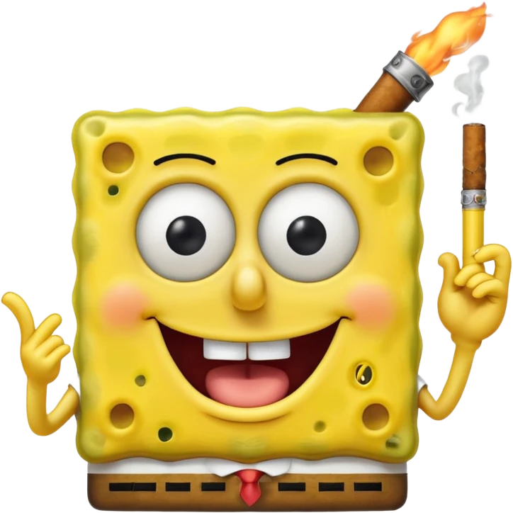 spongebob smoking emoji