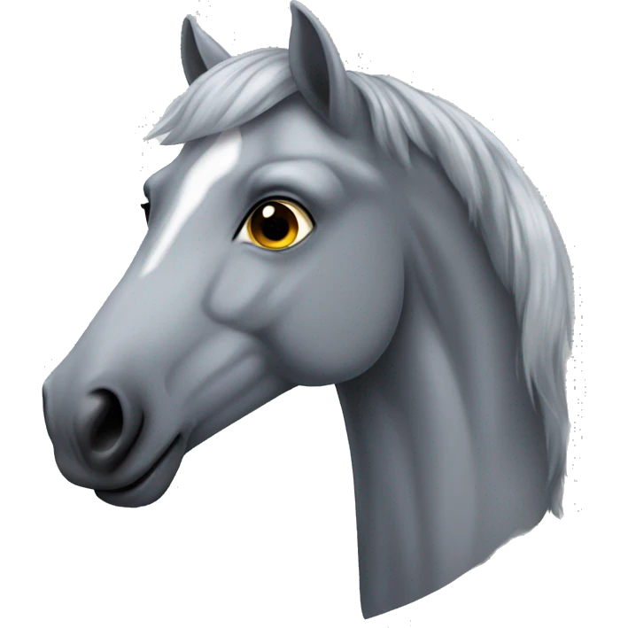 dapple grey horse head  emoji