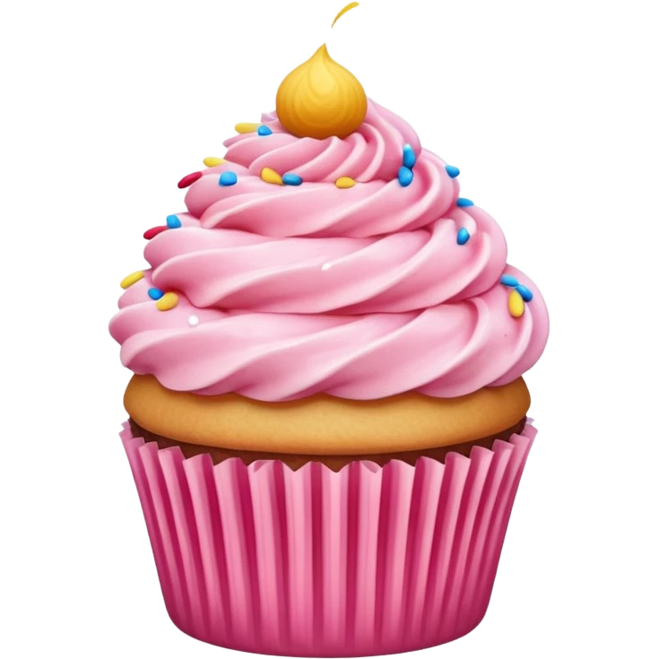 Cupcake with pink icing emoji
