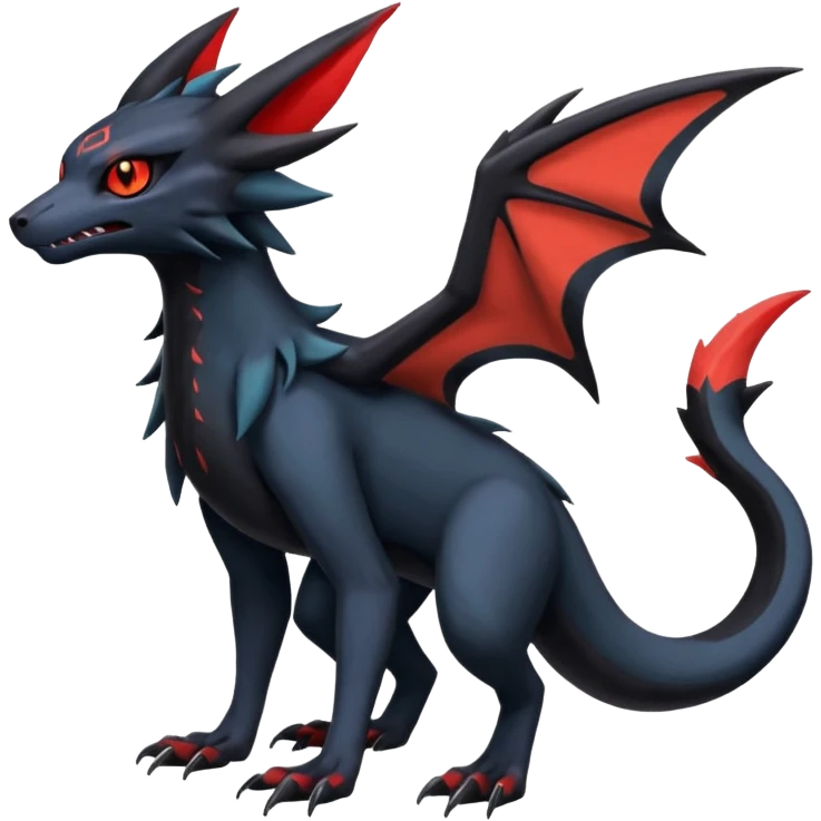 Spooky Nargacuga-Salandit-Umbreon-Noibat-Noivern-Silvally-Pokémon-Fakémon-fusion (full body) emoji