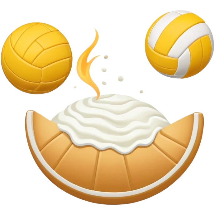 Volleyball and food  emoji