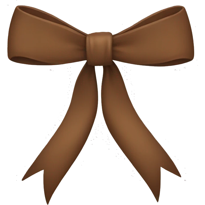 brown bow emoji