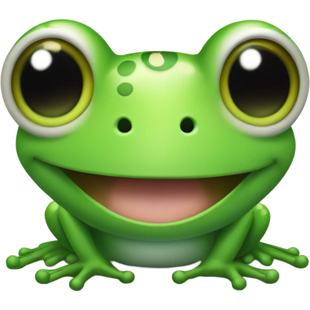 Excited cute female frog  emoji