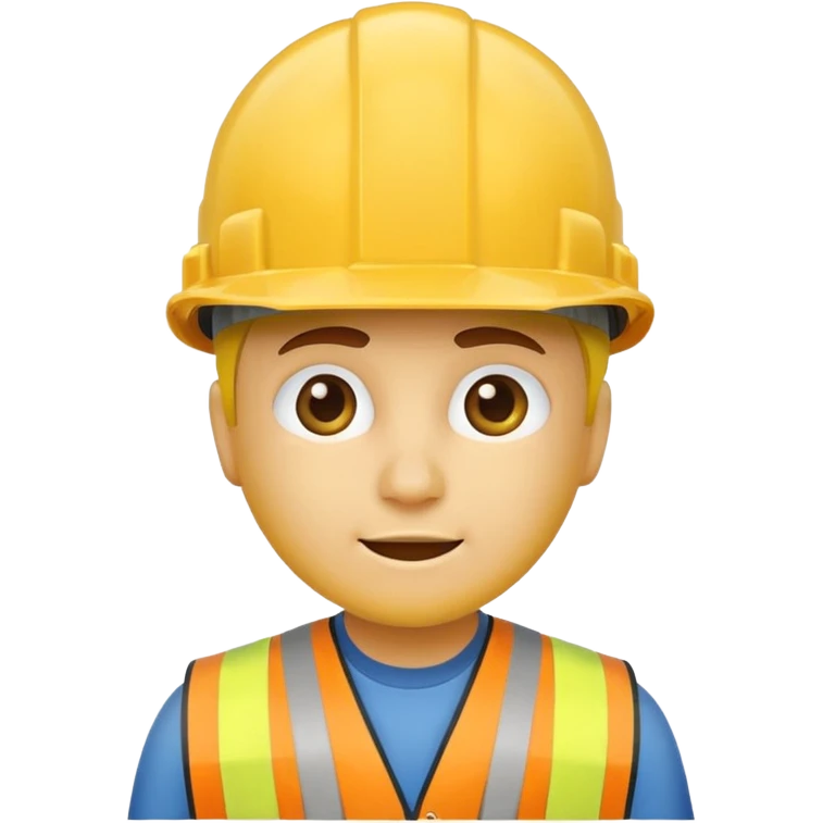 construction hat, front facing emoji