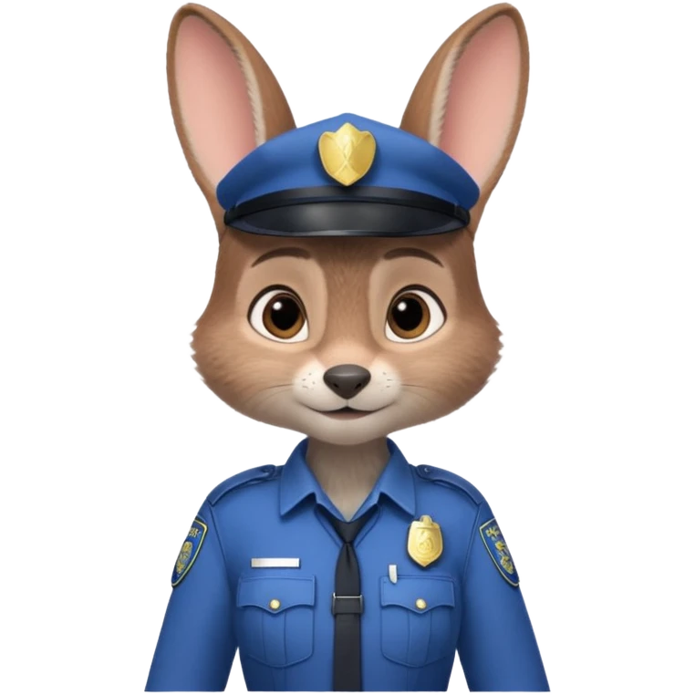 judy hopps with police suit from zootopia, pixar emoji