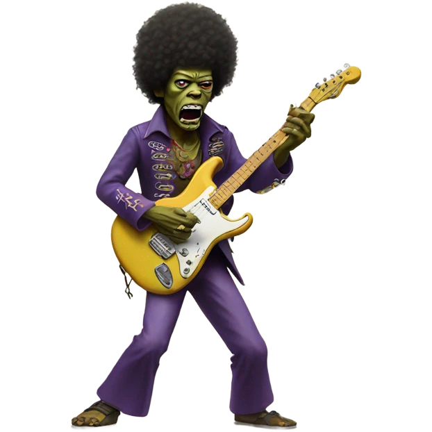 jimi hendrix zombie dancing emoji