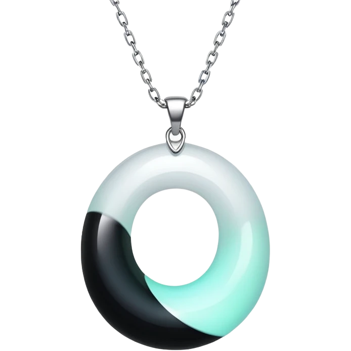ethereal onyx pendant suspended midair, shimmering silver chain invisible, glowing faintly emoji