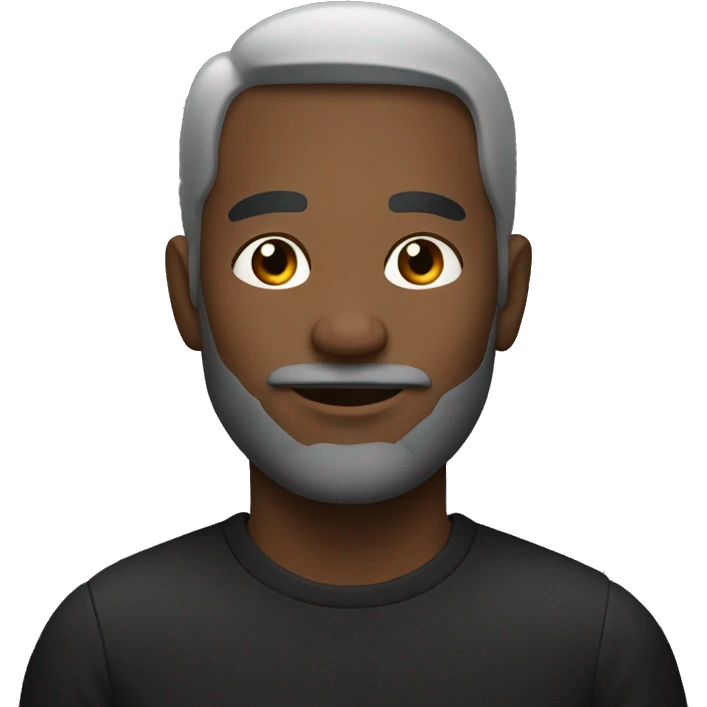 Man with black color emoji